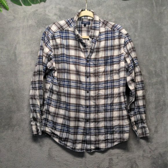 🍑CROFT & BARROW Men Flannel Shirt Winter Button-Down Pocket Casual Plaid MEDIUM - Picture 2 of 12